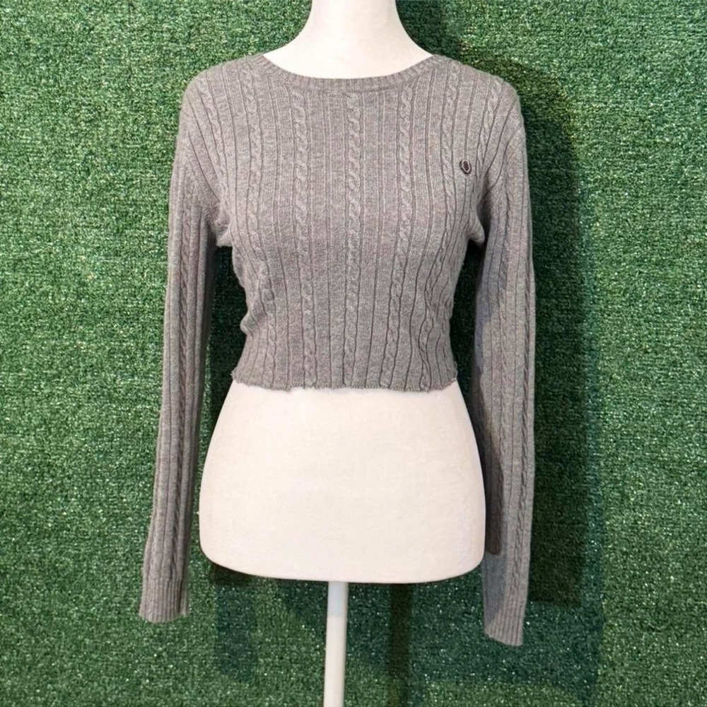 Izod Women's Gray Cotton Sweater